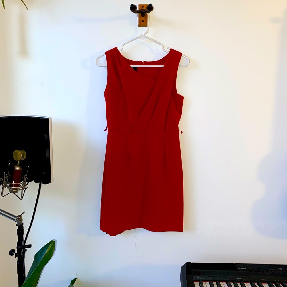 Red mini bodycon formal cocktail dress